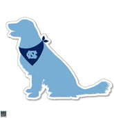 Dog with UNC Bandana Rugged Sticker